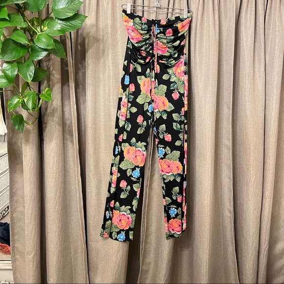 Floral Drawstring Jumpsuit - Picture 4 of 7